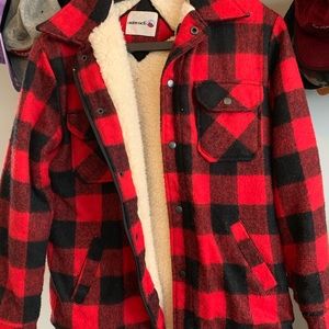 Vintage buffalo check Sherpa lined jacket